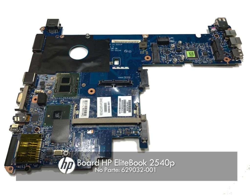 Board Hp Elitebook 2540p Parte 598762 001 Ref Clhpe2540p 2714